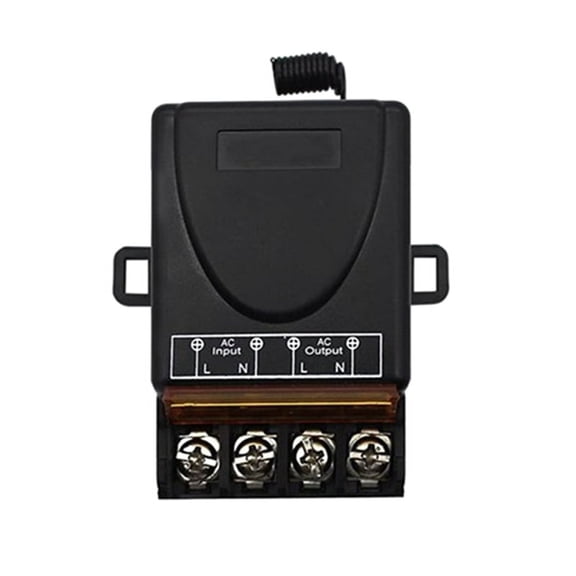 AC 220V 30A Relay Receiver 1CH Receiver for Garage Door Opener & Gate,1 x Wireless Control Switch,Black