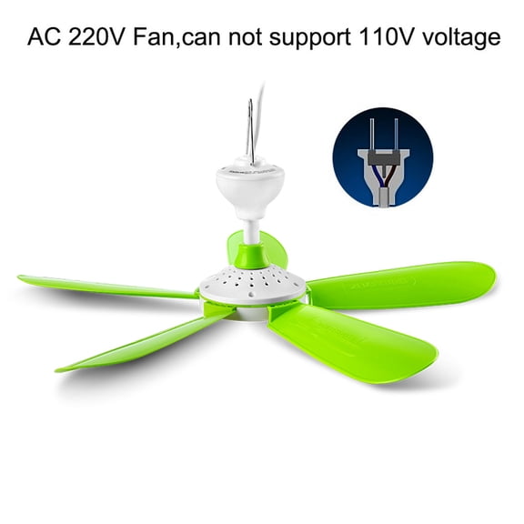 AC 220V 7W 5 Leaves Household Dormitory Bed Electric Hanging Fan Ceiling Fan Air Cooling Fan