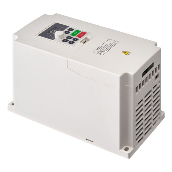 4KW Variable Frequency Drive VFD Inverter Converter, AC 220V 1 or 3 Phase Input to 3 Phase Output, 5.5HP Motor Speed Controller with Digital Display for CNC Machines Pumps Fans Compressors