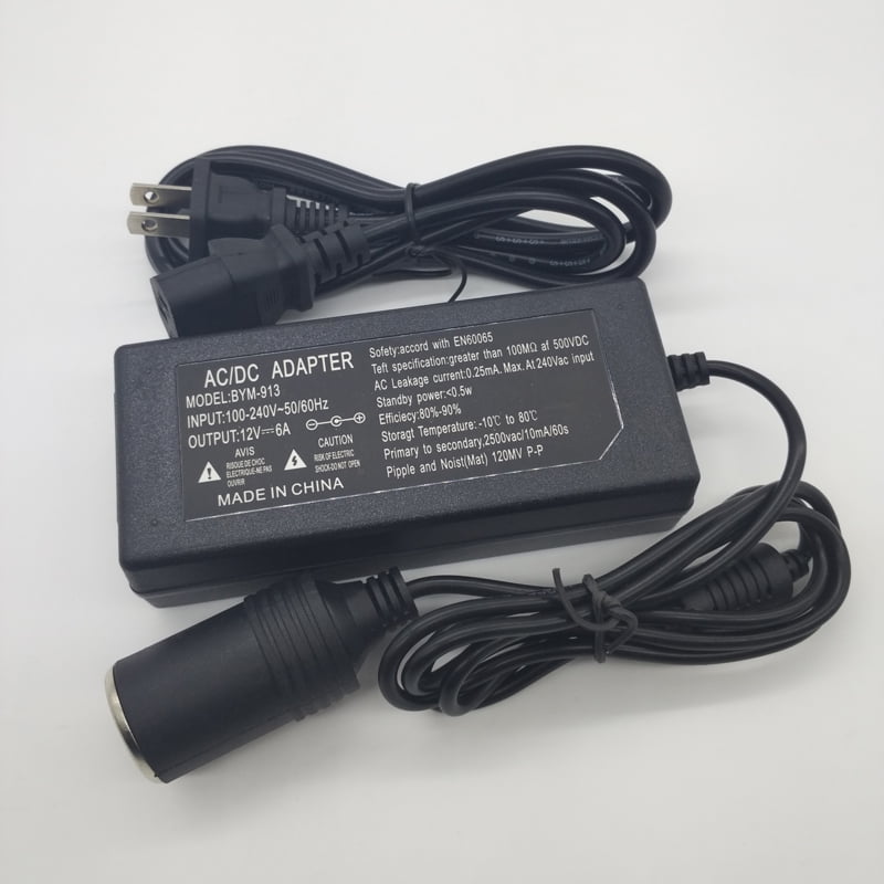 AC 240V to DC 12V 6A 72W Car Cigarette Lighter Power Converter Adapter