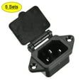 thumbnail image 1 of AC 250V 10A IEC320 C14 Inlet Plug Power Socket Power Devices Socket 5 Set w Cover, 1 of 5