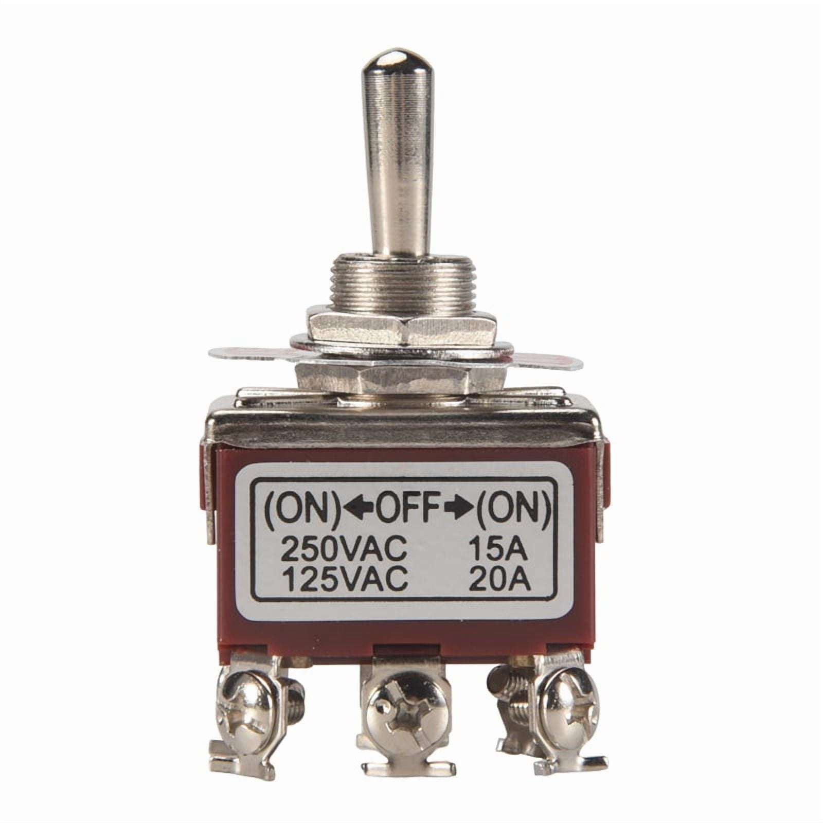 AC 250V/15A 125V/20A ON//ON 3 Position DPDT Momentary Toggle Switch ...