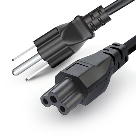AC 3 Prong Laptop Power Cable 5FT Power Cord For Notebook, TV, Printers Scanners