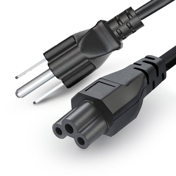 AC 3 Prong Laptop Power Cable 5FT Power Cord For Notebook, TV, Printers Scanners