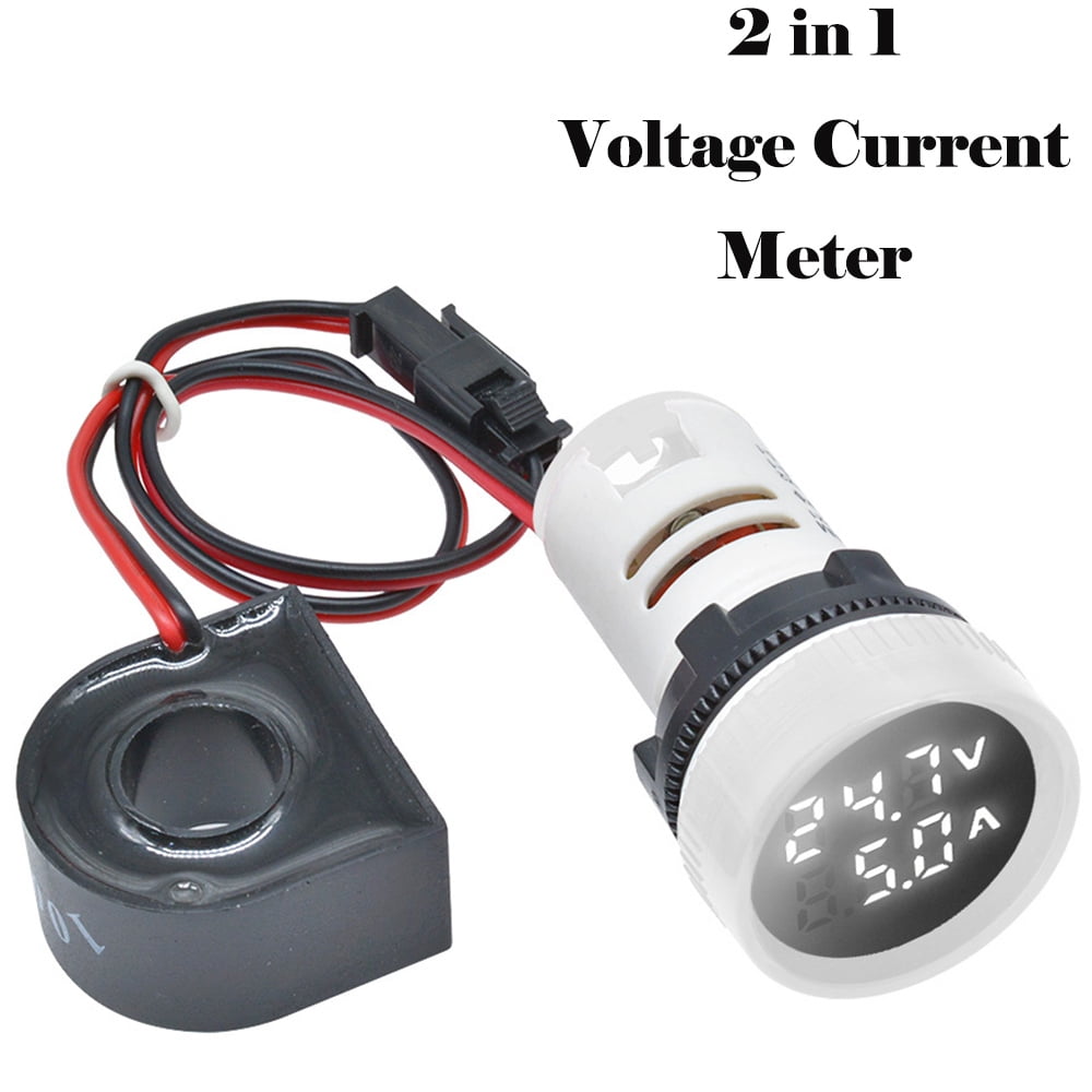 AC 60500V 110V 220V Ammeter Voltmeter HZ Hertz Frequency Meter 22mm