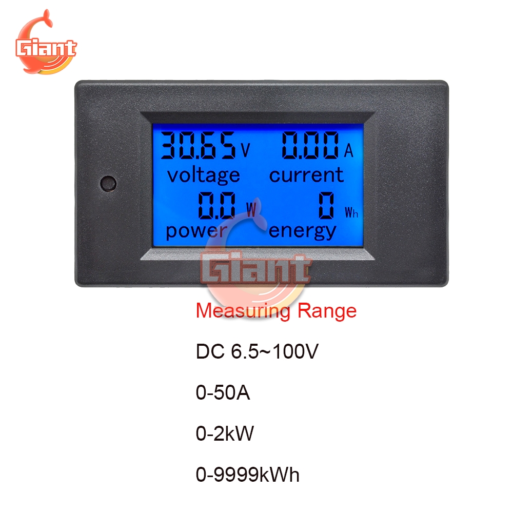AC 80260V DC 6.5100V 20A 50A 100A LCD Digital Voltmeter Ammeter Power