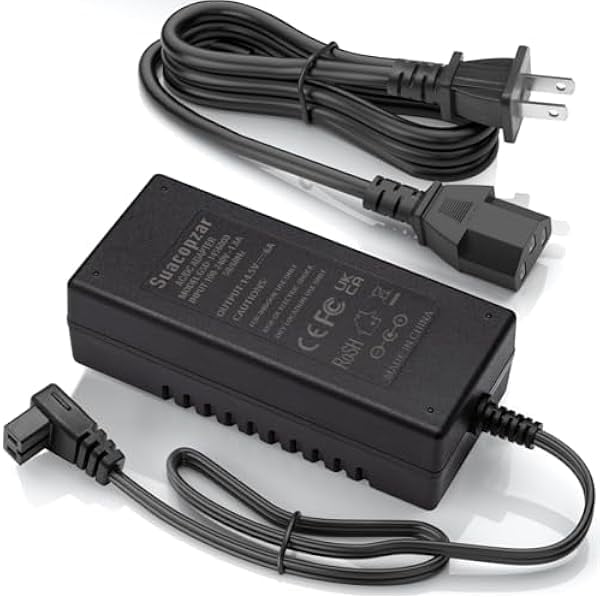 AC Adapter for 12V Refrigerator Freezer Fridge, DC14.5V AC 100-240V with 5.6ft AC Power Cord Power Cable for Car Refrigerator, 60W 80W 87W AC to DC Converter Power Supply for 12 Volt Fridge