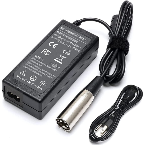 AC Adapter Charger For Go-Go ES (S83/S84), ES2 (S81), Folding (S19), Go-Chair, LX (S50LX/S54LX), Sport (S73/S74)