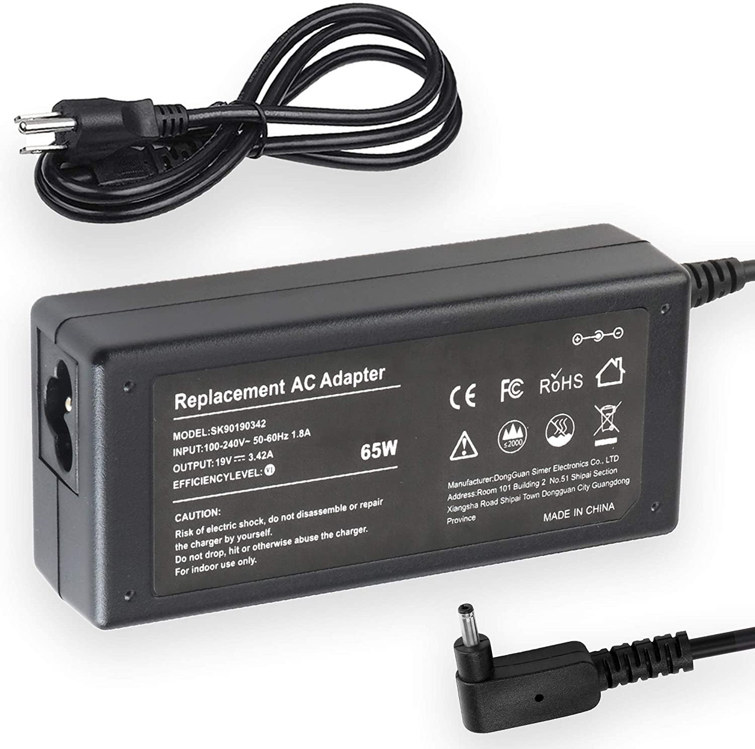 AC Adapter Charger for Acer Aspire 5 A515-54-55ZD, A515-54-597W, A515-54-79J5. By Galaxy Bang USA