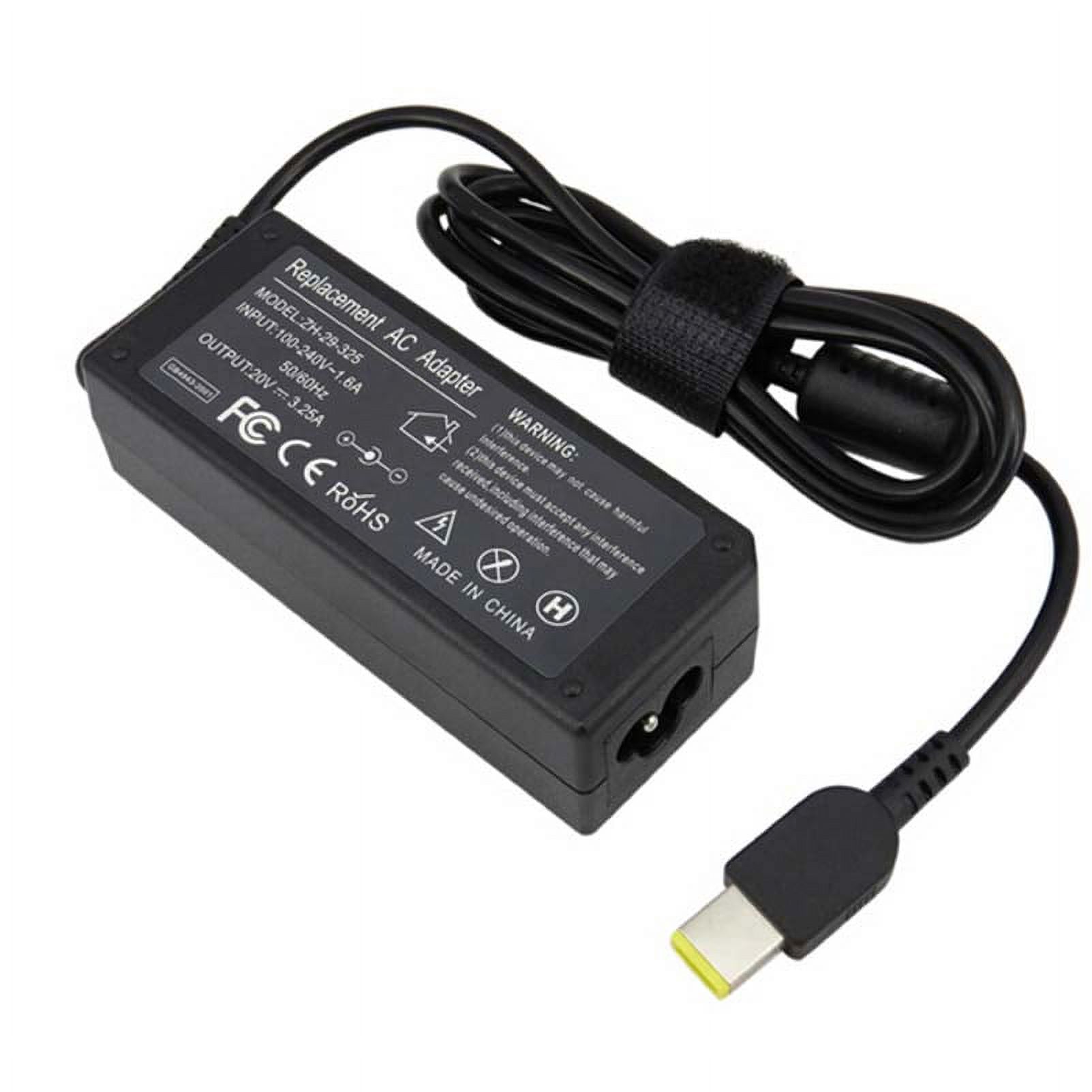 AC Adapter Charger replacement for Lenovo 0C19868 ADP-65FD B; PA-1650-72; Lenovo PA-1650-37LC; PA-1650-72 PA-1650-37LC; Lenvo IdeaPad Yoga 13 Series; 13-2191; 13 2191-2XU - image 1 of 4