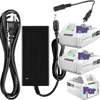AC Adapter Compatible with Snow Joe 24V BAT-LTE / BAT-LT / BAT-XR Pro Sun Joe Battery IONMAX