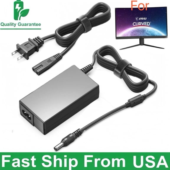 AC Adapter Compatible with MSI Optix G24C4 G27C5 G32C4 G32CQ4 LED Monitor Power Supply Cord
