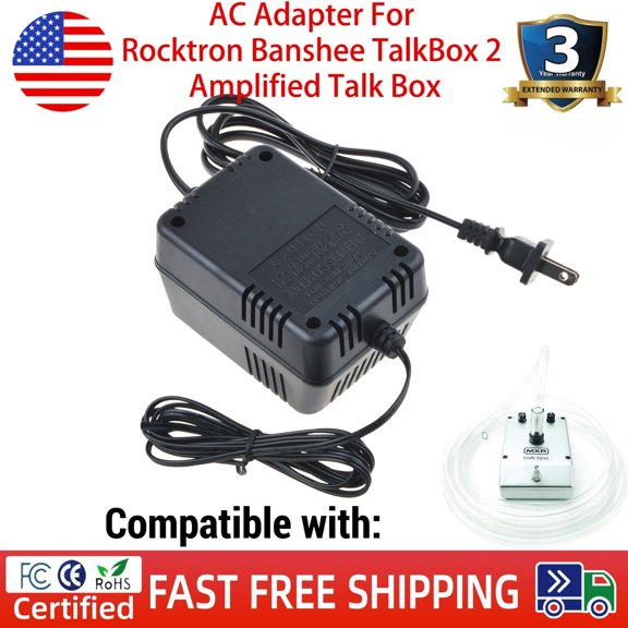 AC Adapter For Rocktron Banshee TalkBox 2 Amplified Talk Box Charger PSU