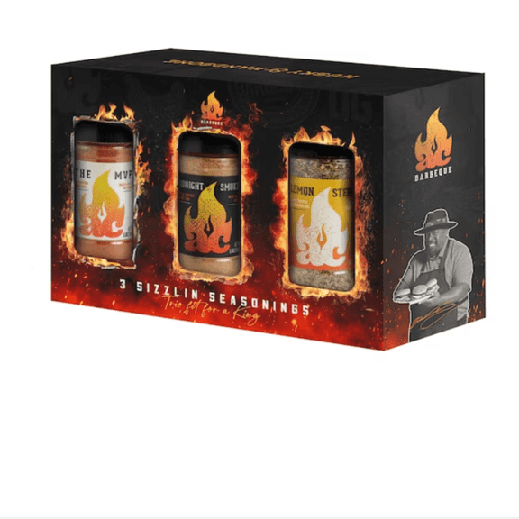 AC Barbeque Trio Seasoning Set - The MVP, Midnight Smoke, Lemon Stepper BBQ Rubs 5.5 oz