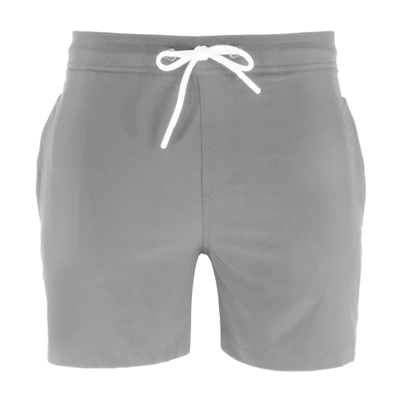 AC Basics Men's Swim Trunks Swim Shorts Quick Dry 5 inch Inseam Beach Shorts with Compression Liner and Zipper Pocket (Charcoal, Medium)