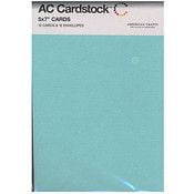 AC Cardstock Blank Pastel Blue Cards and Envelopes: 5 x 7 inches, 24 pack
