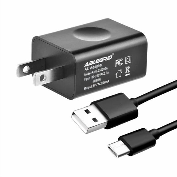 AC Charger Adapter for SONY WH-1000XM3 Wireless Noise-Canceling Headphones BLACK