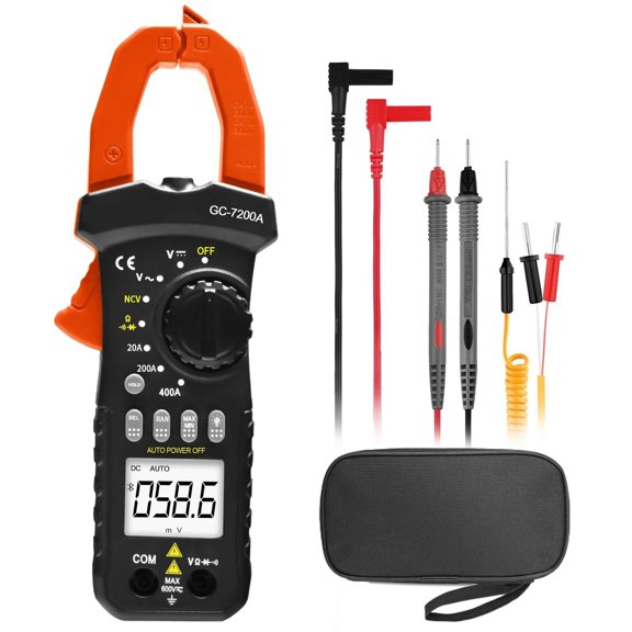 AC Clamp Meter 600A 1999 Counts True RMS Multimeter NCV Data Hold Backlight Flashlight