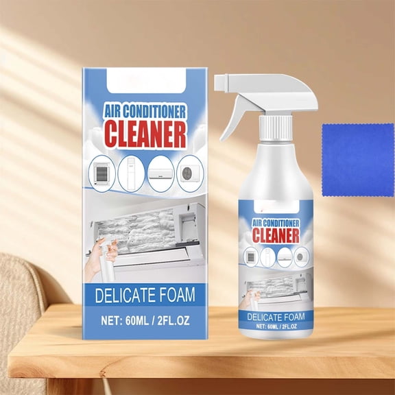 AC Coil Cleaner Spray Air Conditioner Foaming No Rinse Deodorizer for Home Window Unit 60ml