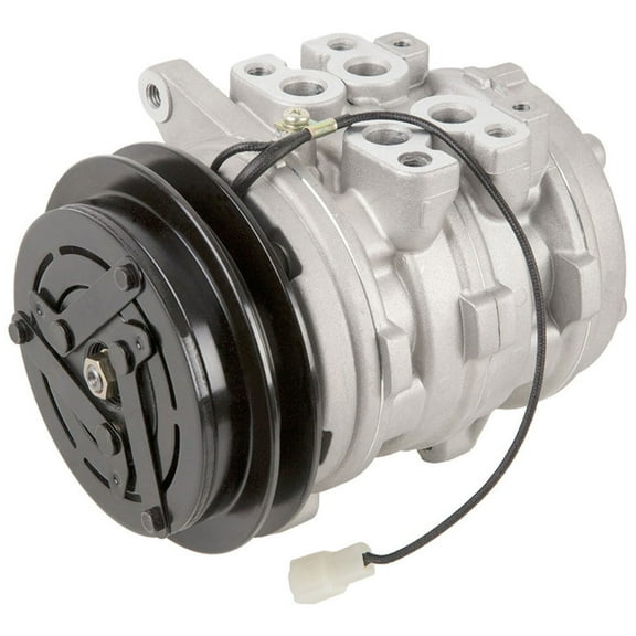 AC Compressor & 121mm V-Belt A/C Clutch For Kubota Diesel Replaces 10P08E 447200-7443 w/ 12 Volt Coil - BuyAutoParts