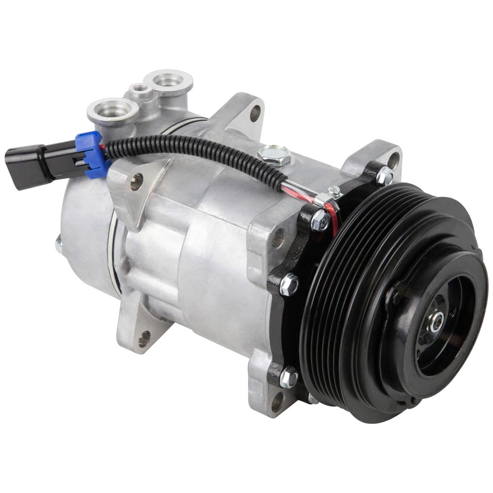 AC Compressor & 125mm 2 Groove A/C Clutch Replaces Sanden SD7H15 4408 w ...