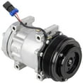 thumbnail image 1 of AC Compressor & 125mm 6 Groove A/C Clutch Replaces Sanden SD7H15 4492 w/ 12v Coil & 2-Wire Clutch Switch - BuyAutoParts, 1 of 7