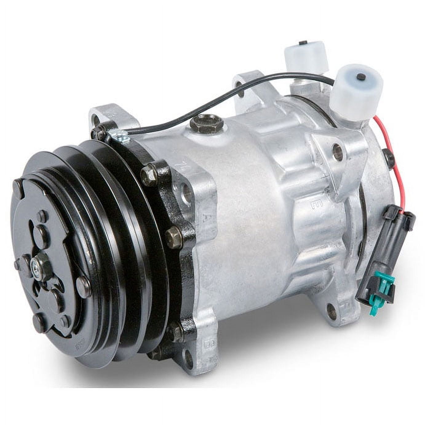 AC Compressor & 125mm Double V-Belt A/C Clutch Replaces Sanden SD7H15 ...