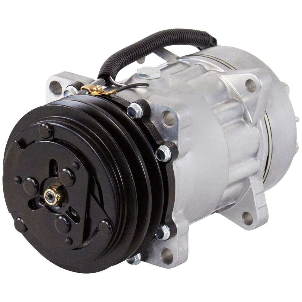 AC Compressor & 125mm Double V-Belt A/C Clutch Replaces Sanden SD7H15 ...