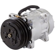 AC Compressor & 125mm Double V-Belt A/C Clutch Replaces Sanden SD7H15 HD 4860 4055 4452 4861 8269 w/ 12v 1-Wire Switch - BuyAutoParts