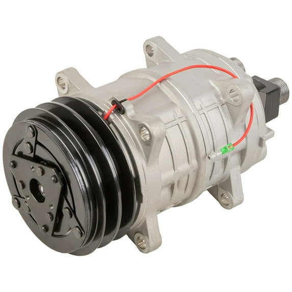 AC Compressor & 125mm Double V-Belt A/C Clutch Replaces Tama TM-15 HS 12v Seltec Zexel Valeo Diesel Kiki - BuyAutoParts