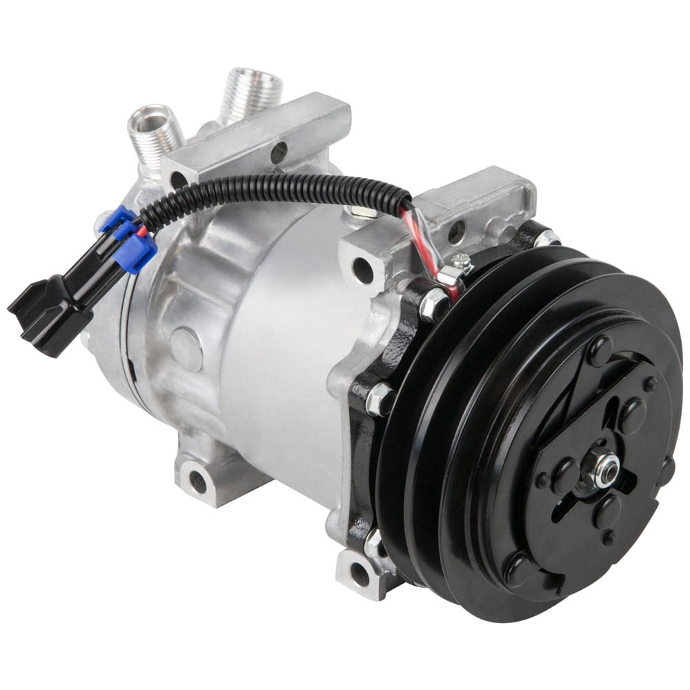 AC Compressor & 132mm Double V-Belt A/C Clutch Replaces Sanden SD7H15 ...