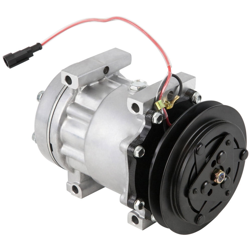 AC Compressor & 135mm V-Belt A/C Clutch Replaces Sanden SD7H15 8174 w ...