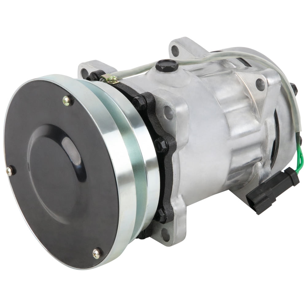 AC Compressor & 138mm V-Belt A/C Clutch Replaces Sanden SD7H15 4877 w ...
