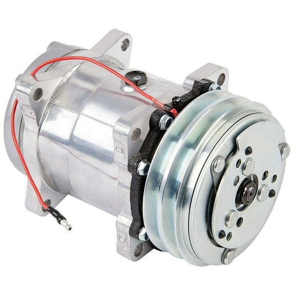 AC Compressor & 2-Groove A/C Clutch For VW Vanagon 1986-1992 Chevy GMC RV Replaces Sanden SD508 SD709 7499 9264 12v - BuyAutoParts