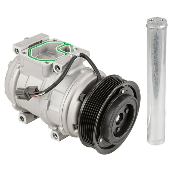 AC Compressor & A/C Drier For Range Rover 2003 2004 L322 Replaces 10PA17 w/ 7-Groove Clutch Pulley - BuyAutoParts