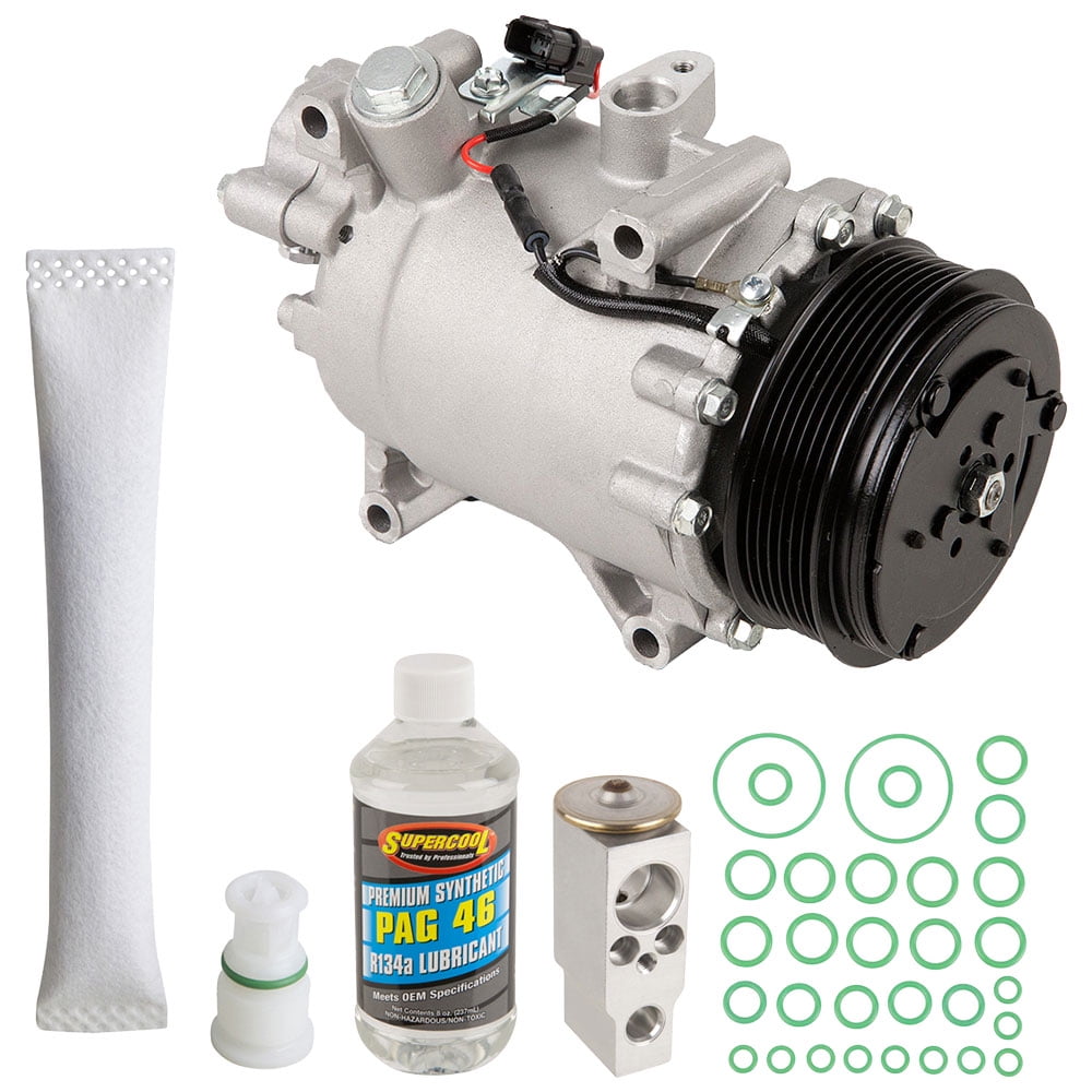 AC Compressor & A/C Kit For Acura TSX 2.4L 4-Cyl 2009 2010 2011 2012 2013 2014 - Includes Drier, Expansion, Oil & Seals - BuyAutoParts