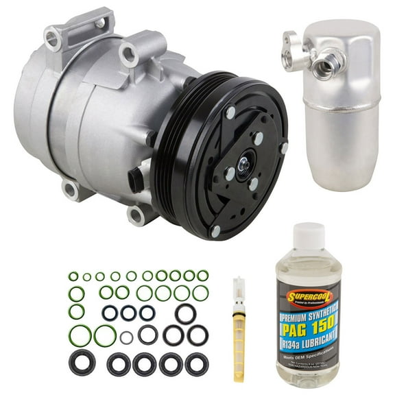 AC Compressor & A/C Kit For Chevy Corvette C5 2000 2001 2002 2003 2004 - Includes Drier, Expansion Valve, Oil & O-Rings - BuyAutoParts