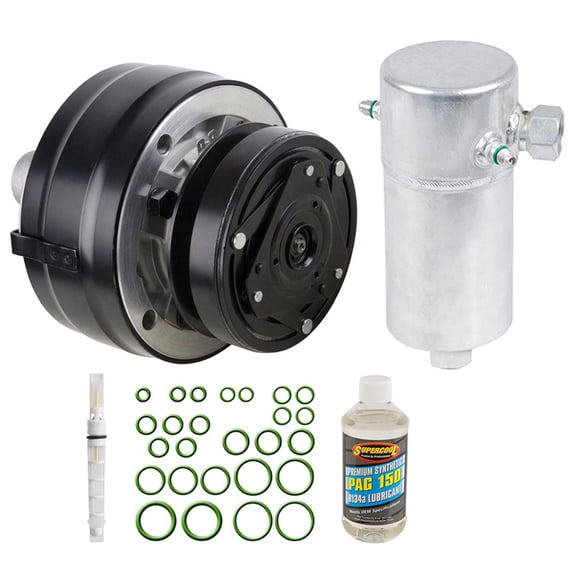 AC Compressor & A/C Kit For Chevy Pickup K5 Blazer Corvette GMC Jimmy Buick Pontiac - Replaces R4 w/ V-Belt Clutch - BuyAutoParts
