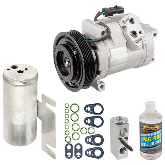 AC Compressor & A/C Kit For Chrysler Pacifica 3.5L 2004 2005 2006 - Includes Drier, Expansion Valve, PAG Oil & O-Rings - BuyAutoParts