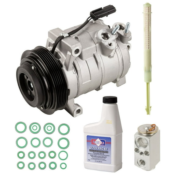AC Compressor & A/C Kit For Dodge Durango w/o Rear AC & Jeep Grand Cherokee V8 WK2 2011 2012 2013 2014 2015 - BuyAutoParts