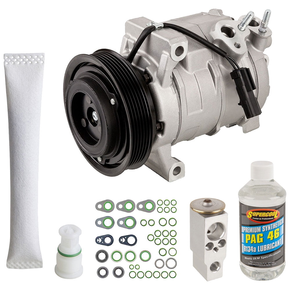 AC Compressor & A/C Kit For Dodge Ram 5.7L Hemi V8 2010 2011 - Includes Drier, Expansion Valve, PAG Oil & O-Ring Seals! - BuyAutoParts