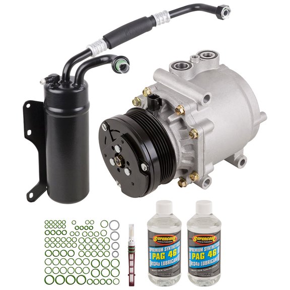 AC Compressor & A/C Kit For Ford E150 E250 E350 Econoline Club Wagon 2002 2003 2004 2005 2006 w/ Gas Engine & Rear AC - BuyAutoParts