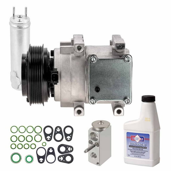 AC Compressor & A/C Kit For Ford Fiesta 2011 2012 2013 - Includes Drier Filter, Expansion Valve, PAG Oil & O-Rings! - BuyAutoParts