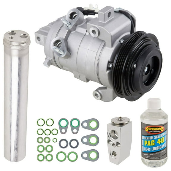 AC Compressor & A/C Kit For Ford Mustang 3.7L V6 2011 2012 2013 2014 S197 - Includes Drier, Expansion, Oil & O-Rings! - BuyAutoParts