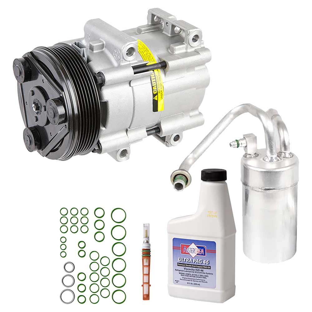 AC Compressor & A/C Kit For Ford Mustang V6 SN95 1996 1997 1998 1999 ...