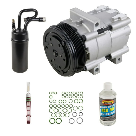 AC Compressor & A/C Kit For Ford Ranger V6 2001-2011 - Only Fits Models With 3 Mounting Bolts On Compressor! - BuyAutoParts