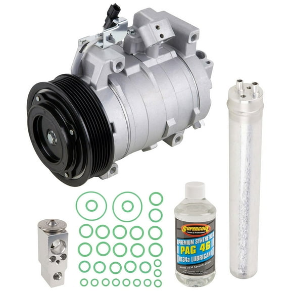 AC Compressor & A/C Kit For Honda Accord 2.4L 4-Cyl 2013 2014 2015 2016 2017 - Includes Drier, Expansion, Oil & O-Rings! - BuyAutoParts