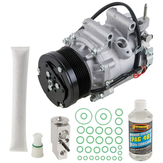 AC Compressor & A/C Kit For Honda Civic 1.8L Coupe 2006 2007 2008 2009 2010 2011 w/ 3-Pin Connector - BuyAutoParts