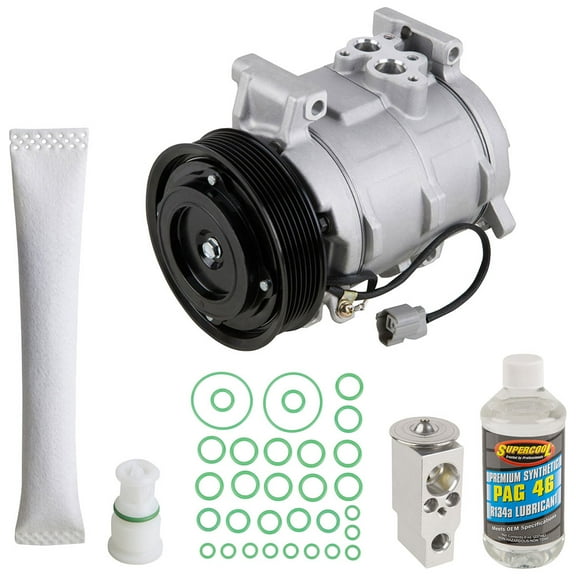 AC Compressor & A/C Kit For Honda Element 2003-2011 - Includes Drier Filter, Expansion Valve, PAG Oil & O-Rings - BuyAutoParts