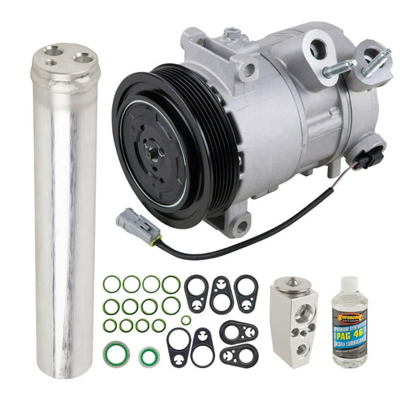 AC Compressor & A/C Kit For Jeep Compass & Patriot - Includes Drier, Expansion Valve, PAG Oil & O-Ring Seals - BuyAutoParts